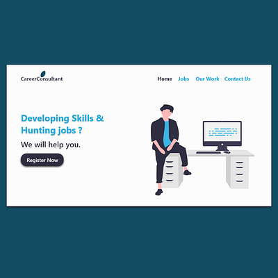 CareerConsultant Front Page adobe adobe xd adobexd career freelancer graphic design illustration illustrator sachin sachin kumar mishra sachinbak ui ui ux ui design uiux ux website design