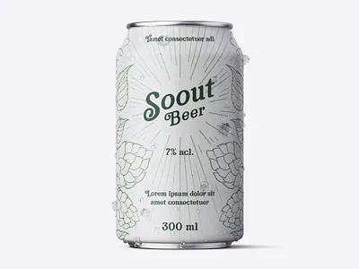 Beer Can Stout Beer Green beer beer can beer label brewery can creative creativity design label label design labeldesign minimal modern typography
