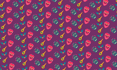 Pattern " Músicos Mexicanos Muertos" art illustration artist branding design illustration logo mexicano mexico muertos musician vector