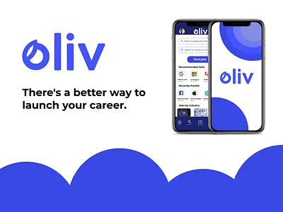 Oliv | Job Finder | Mobile App Concept app design illustration interaction job finder mobile app typography ui ux