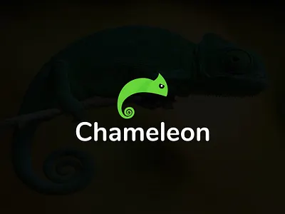 Chameleon Logo Design animal logo branding business logo chameleon chameleon logo creative flat green icon lizard logo minimal minimalist simple wildlife