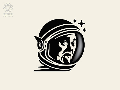 Cheerful cosmonaut logo branding cheerful cosmonaut cosmonauts helmet logo outer space space joke
