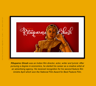 Rituparno Ghosh design drawing graphic design illustration india magazine painting photoshop saikat sarkar saikat sarkar illustration satyajit ray