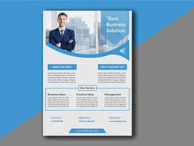 Download Customizable Business Flyer Template For Free ads design branding corporate branding corporate design corporate flyer flyer design illustration poster design social media design vector