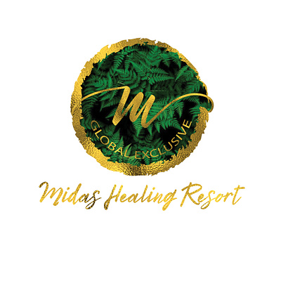 midas healing resort brand branding businesscard design flat illustrator logo minimal typography vector