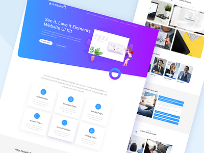 UI Elements Plugin agency business clean corporate creative design landing plugins psd template ux web