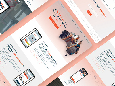 Fitness Website UI design. fitness website flat design uidesign ux design website