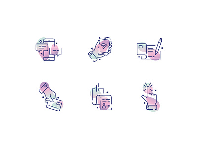 Set of icons app design flat icon illustration minimal product design ui web website