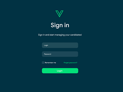 Simple login page