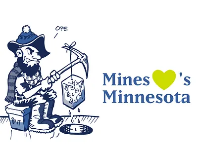 Mines Loves MN Pt. II flat illustration typography university vector