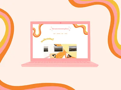 website mockup colorful creative design design illustration pattern pattern design procreate rainbow retro wallpaper website website concept website design websites