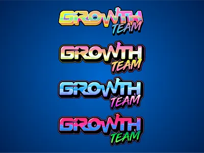 Growth Team Logo graffiti illustrator cc text