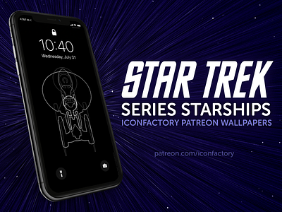 Star Trek Series Starships Wallpaper corey marion defiant enterprise iconfactory ios lockscreen macos patreon starfleet startrek technical wallpaper