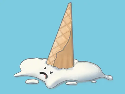Sad Day cartoon illustration designer fun ice cream illustration illustrator procreate procreate art vector