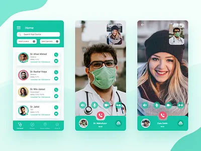V Doc - next-genaration solution for health app care clean doctor app doctor appointment doctor booking health location medical app patient search ui ux video call