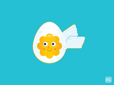 Flying EGG app art brand design branding character design character illustration characters eggs illustration ui ux