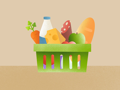 food basket apple basket bread carrot cheese food milk