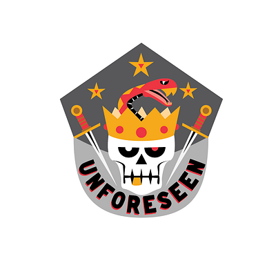 Unforeseen King Snake Skull adobe adobe illustrator brand identity branding crown illustration illustrator king logo logos skull skulls snake