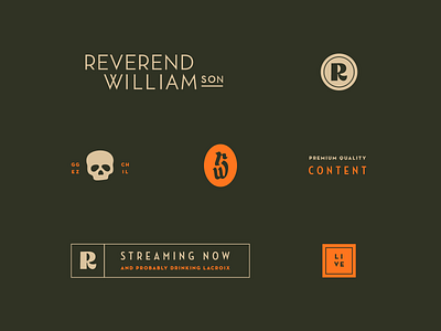 🎮 ✨ brand branding flat logo minimal monogram skull stream streamer twitch type typography wordmark