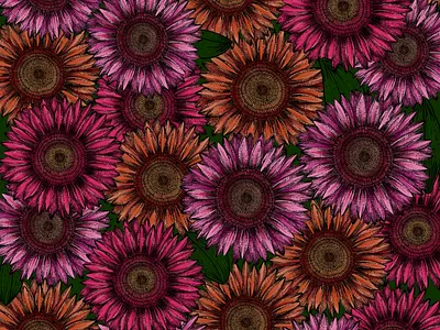 Flower pattern digital art digital illustration digital painting digital print floral art floral background floral print flower illustration flower pattern flowers illustration gerbara illustration graphic design illustration procreate