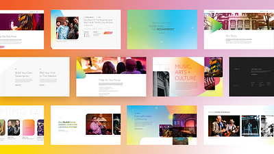 The Sheldon – Components art component library concert gallery gradient landing page music style guide ui