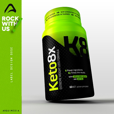 Keto arquimedia label design 3dimages arquimediastudios design graficdesign inspiringdesign label logo packaging sports supplements