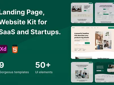 Wave Website Kit landing page templatedesign templates website template