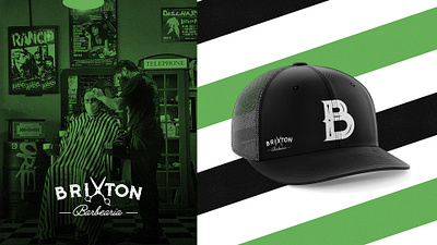 Brixton Barbershop barbearia barber barber logo barberia barbershop barbershop logo brand design merch snapback