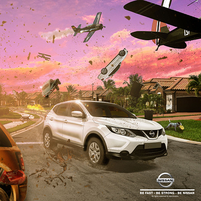 Nissan - Be fast, Be Strong. adobe photoshop ads ads design photo manipulation photo montage photoshop