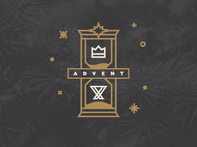 Advent advent branding christmas church crown design hourglass icon illustration king lineart logo manger minimal snow stars