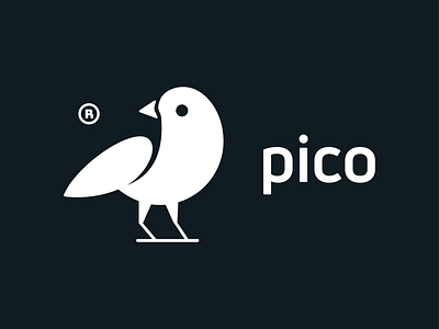 Pico! bird brand branding geometric hummingbird icon illustration illustrator logo logo design logodesign mark monochrome nest parrot pico symbol wings