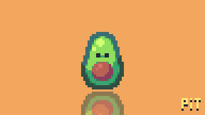 Avocado! art avocado chibi design food illustration logo pixel pixelart twitch twitchemote twitchemotes