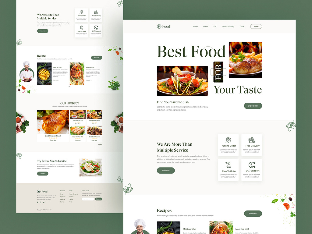 Best Food: Restaurant Website Design by Md Salah Uddin on Dribbble