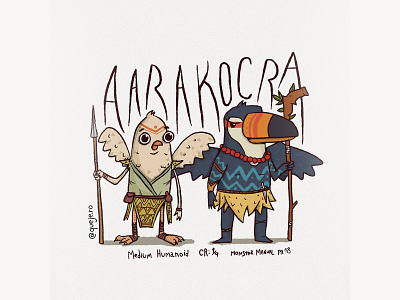 Aarakocra aarakocra color dnd drawing illustration monster pigeon race shaman toucan