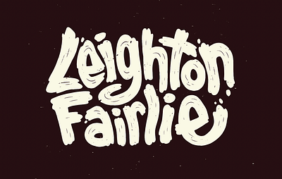 Leighton Fairlie drawing illustrated type illustration logo new zealand sketchbook type art