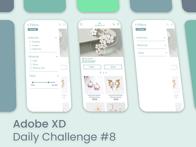 Adobe XD Daily Challenge #8 adobe adobe illustrator adobe xd adobexd design illustrator productdesign ui uxui xddailychallenge