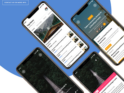 News Application UI animation app application design branding clean ui design illustration iphonex logo mobile mobile app design news app ui ui design