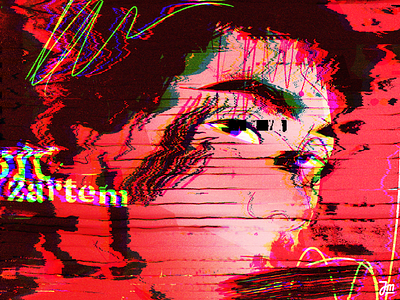 Glitch boy character character design design eyes face glitch glitch art glitchy illustration man people polish red