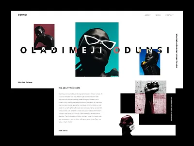 ODUNSI Artist Landing Page background branding css3 design gatsbyjs javascript landing page landing page design nodejs reactjs ui ui ux uidesign uiux ux ux design web design webdesign website