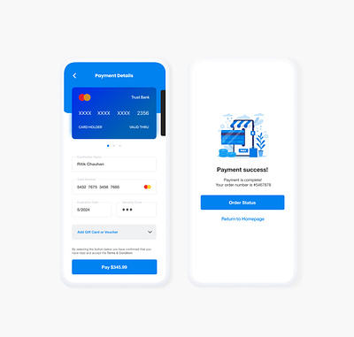 Daily Ui #002 Checkout app app design creative credit card design minimal mobile simple ui design uidesign uiux white space