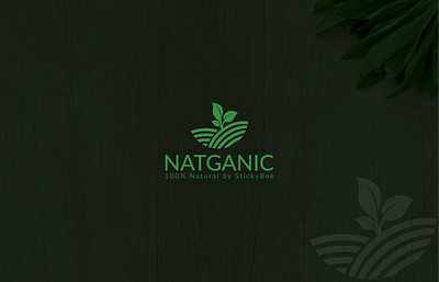 NATGANIC branding green icon letter logo logo logodesign luxury logo natganic natural natural logo nature nature illustration plant sticky bee tree typography vector