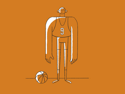 Basketball player character design basketball character design flat player