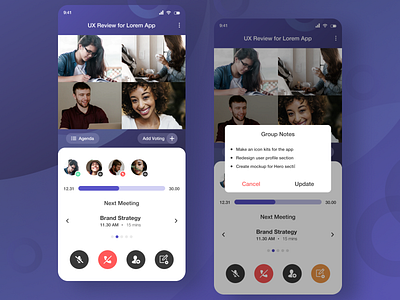MeetPop.io Meeting App Exploration android branding design googlemeet ios managementmeeting meeting notes onlinemeeting progressbar schedule ui uiux videocall zoom
