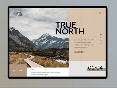 True North branding concept design landing page landing page design landscape logo minimal nature shop shopping simple the north face travel ui web design website