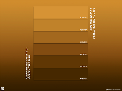 Oregon Fires Palette 03 Golden Tree Farm branding color color palette design graphic design illustrator oregon photo photography photoshop print vector