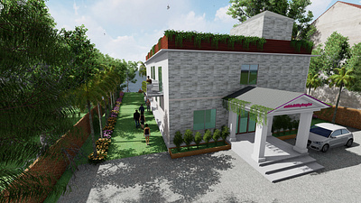 Exterior View, 3d 3d animation 3d modeling 3d rendering animation architectural design interior photoshop rendering sketchup