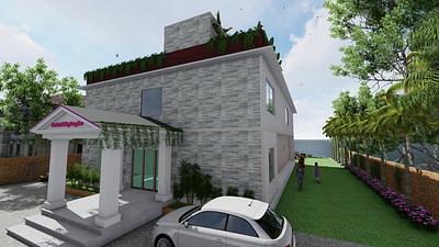 Front View, Exteriror 3d animation 3d modeling 3d rendering animation architectural design design exterior design interior lumion photoshop rendering