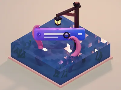 Analysing webhooks blender lowpoly octopus water webhook