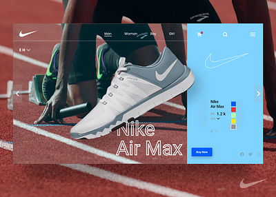 Nike Website Shoes adobexd nike nike air max running sports uiux webdesign