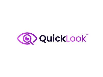 Quick Look Logo Design brand brand identity branding design eye icon logo logo design logodesign look minimal q letter symbol tech technology